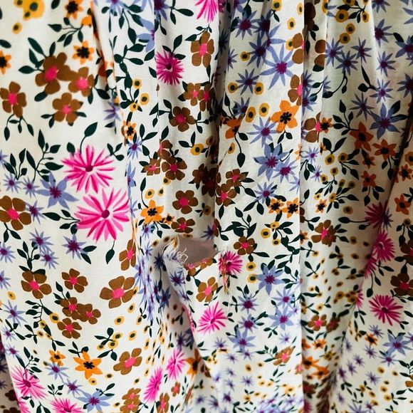 MUNTHE Womens Correct Smocked Floral Mini Dress Size 6 - Picture 16 of 16